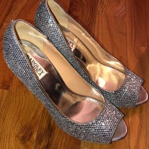 Badgley Mischka Humbie II Glitter shoes size 9.5